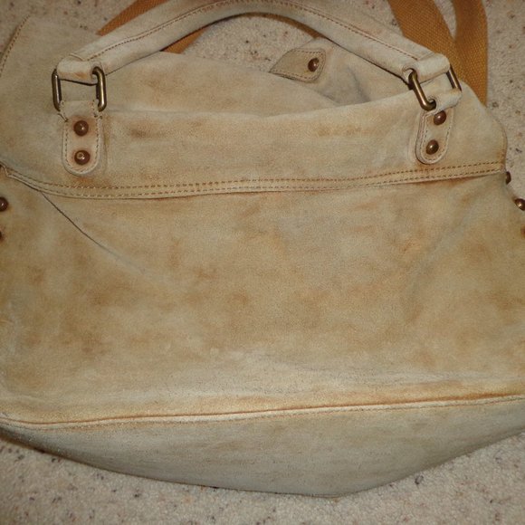 Free People Mojave Messenger Bag Leather Distressed Tan Adj Strap - Picture 14 of 14